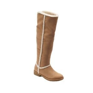 Xhilaration Suede Faux Sherpa Lined Tall Boots